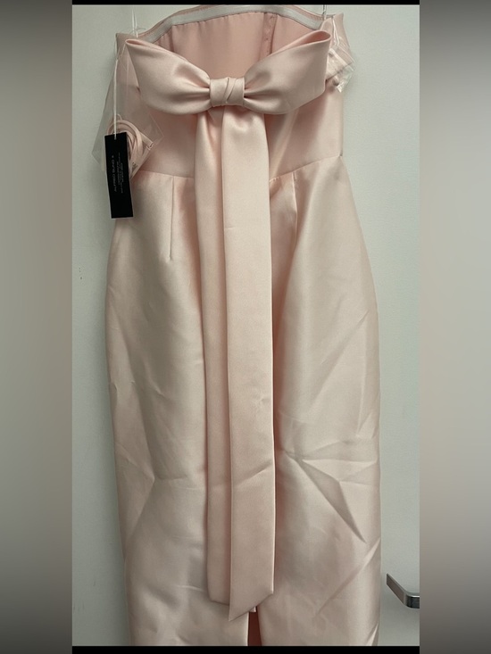 Strapless Satin Maxi Dress in Blush Pink - Picture 10 of 10